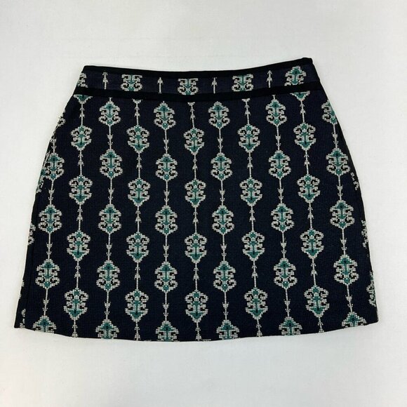 Zara Basic Womens Straight Skirt Multicolor Paisley Side Zipper Mini Size Medium - Picture 1 of 10